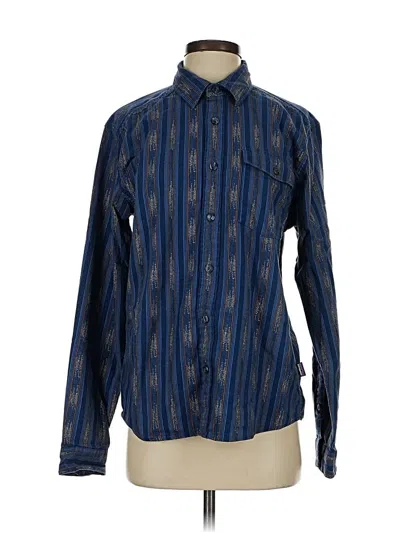 Pre-owned Patagonia Long Sleeve Button Down Shirt In Blue
