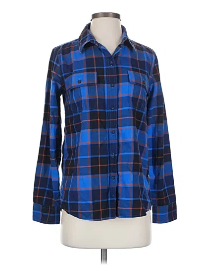 Pre-owned Patagonia Long Sleeve Button Down Shirt In Blue