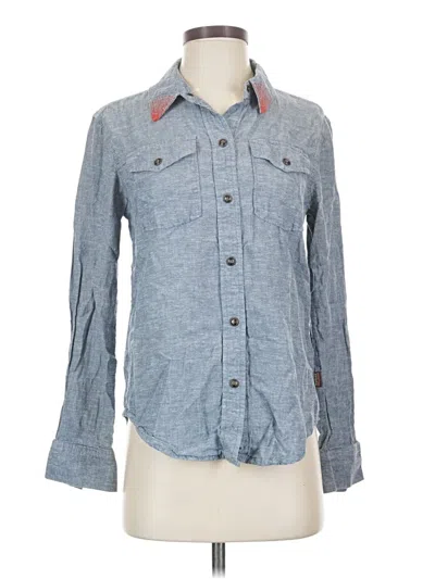 Pre-owned Patagonia Long Sleeve Button Down Shirt In Blue