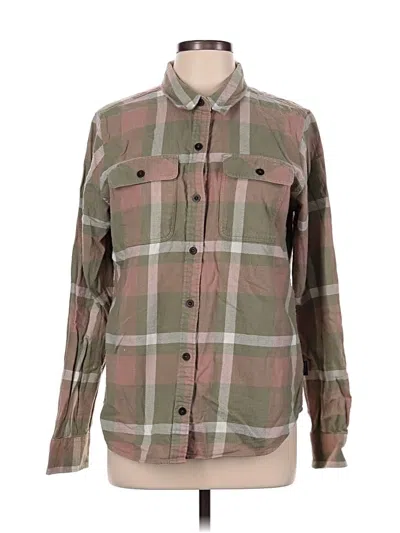 Pre-owned Patagonia Long Sleeve Button Down Shirt In Brown