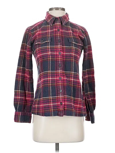 Pre-owned Patagonia Long Sleeve Button Down Shirt In Burgundy