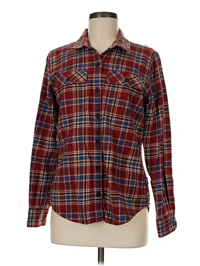 Pre-owned Patagonia Long Sleeve Button Down Shirt In Burgundy