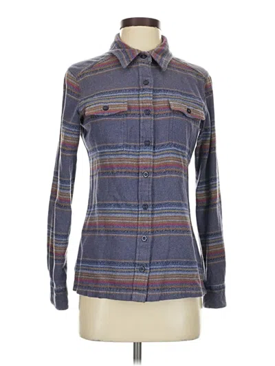 Pre-owned Patagonia Long Sleeve Button Down Shirt In Gray