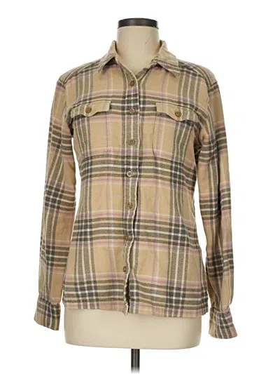 Pre-owned Patagonia Long Sleeve Button Down Shirt In Tan