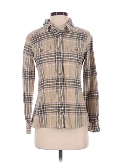 Pre-owned Patagonia Long Sleeve Button Down Shirt In Tan