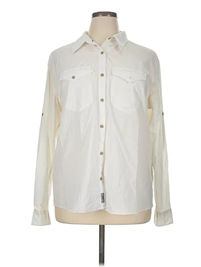 Pre-owned Patagonia Long Sleeve Button Down Shirt In White