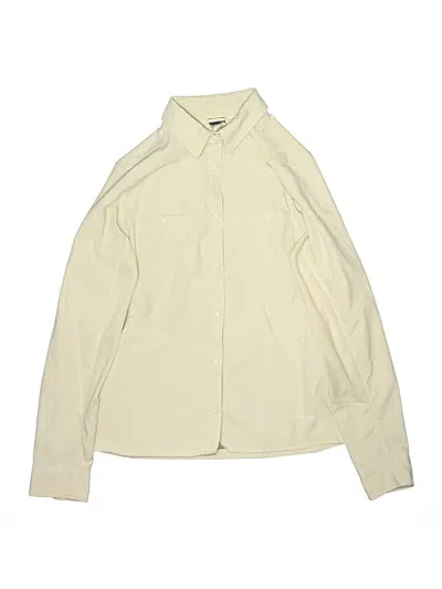 Pre-owned Patagonia Kids' Long Sleeve Button Down Shirt In White