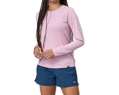 Patagonia Long Sleeve Cap Cool Daily Shirt In Milkweed Mauve In Purple
