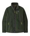Patagonia Vintage Fleece Jacket Zipped Pockets In Green
