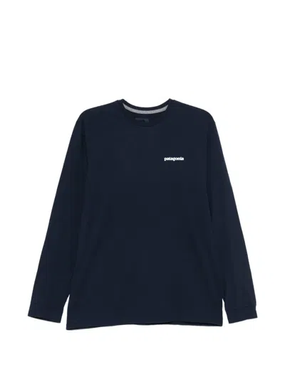Patagonia P-6 Logo Long-sleeve T-shirt In Blue