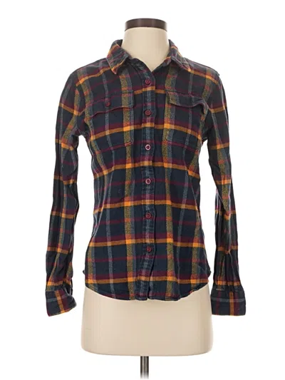 Pre-owned Patagonia Long Sleeve Polo Shirt In Brown