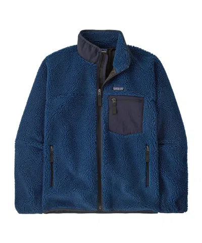 Patagonia Retro-x Jacket With Zip Chest Pocket In Blue
