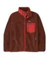 Patagonia Textured Fleece Jacket With Contrasting Accents In Red