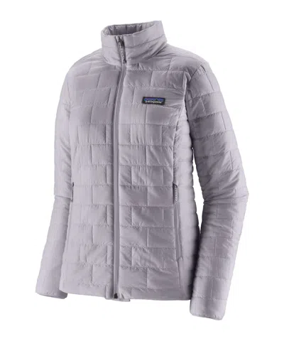 Patagonia Long-sleeved Cotton-padded Jacket In Gray