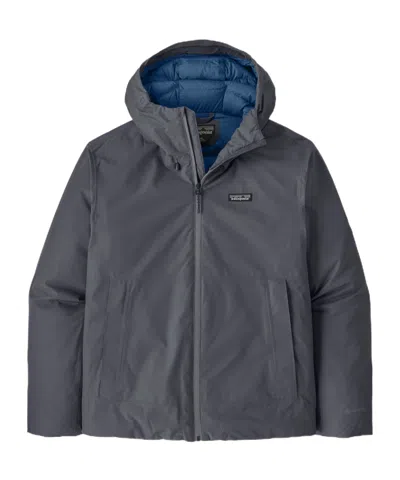 Patagonia Long-sleeved Down Jacket In Gray