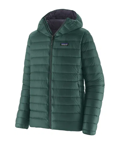 Patagonia Insulated Hoodie Featuring Adjustable Elements In Green