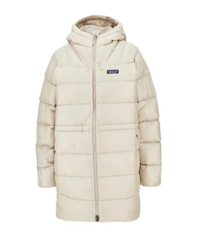 Patagonia Long-sleeved Hooded Padded Jacket In Animal Print