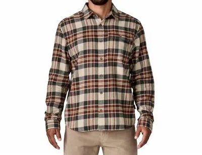 Patagonia Long-sleeved Lightweight Fjord Flannel Shirt In Dried Vanilla In Brown