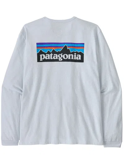 Patagonia L/s P-6 Logo Resposibili-tee In Blue