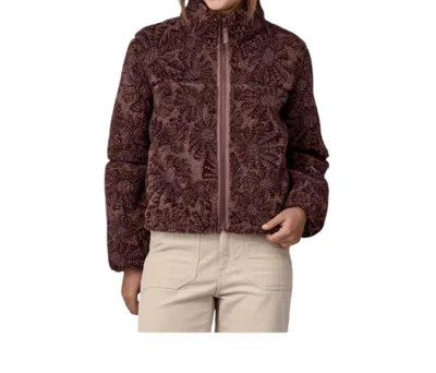 Patagonia Lunar Dusk Fleece Jacket In Sun Wave: Molasses Brown