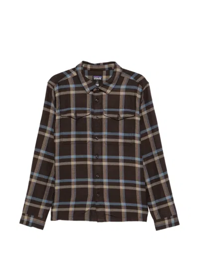 Patagonia Organic Cotton Flannel Long-sleeve Shirt In Brown