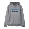 Patagonia Logo-print Recycled Polyester And Cotton Blend Hoody In Gray