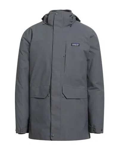 Patagonia Man Coat Grey Size S Recycled Polyester In Gray