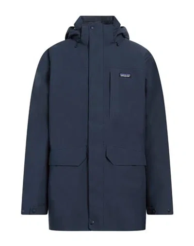 Patagonia Man Coat Slate Blue Size L Recycled Polyester