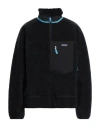 Patagonia Logo-patch Zip-up Fleece Jacket In Blue