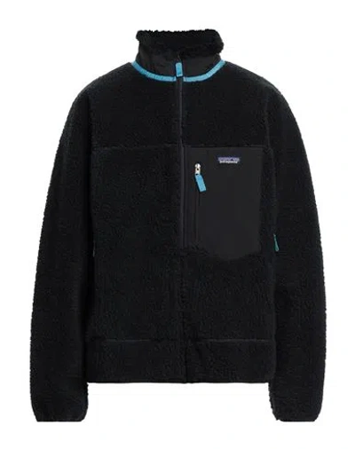 Patagonia Man Jacket Midnight Blue Size S Polyester, Nylon, Polyamide In Black