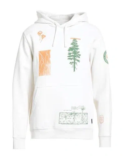 Patagonia Man Sweatshirt Ivory Size L Recycled Polyester, Recycled Cotton In White