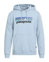 Patagonia Man Sweatshirt Light Blue Size M Recycled Polyester, Recycled Cotton