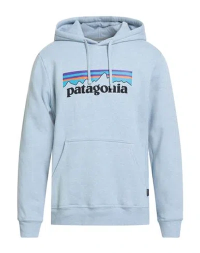 Patagonia Man Sweatshirt Light Blue Size M Recycled Polyester, Recycled Cotton