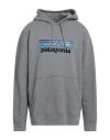 Patagonia Logo-print Recycled Polyester And Cotton Blend Hoody In Grey