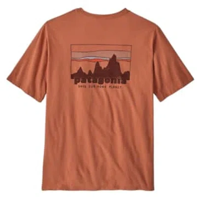 Patagonia Men's '73 Skyline Organic T-shirt Sienna Clay In Pink