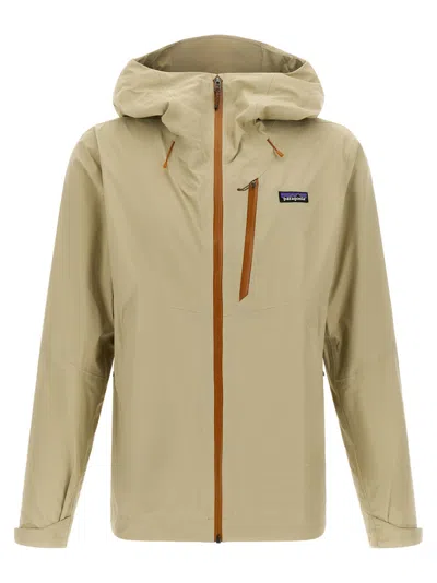 Patagonia Men Beige Solid Hooded Jacket In Multi