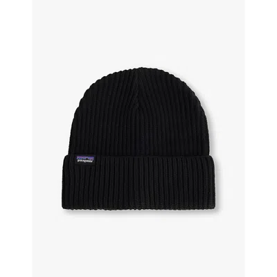Patagonia Mens Black Fisherman's Rolled Recycled-polyester Beanie
