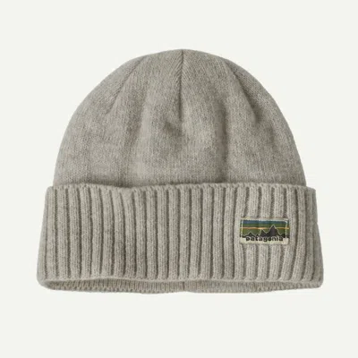 Patagonia Men's Brodeo Beanie In Og Legacy Label: Crisp Grey In Gray
