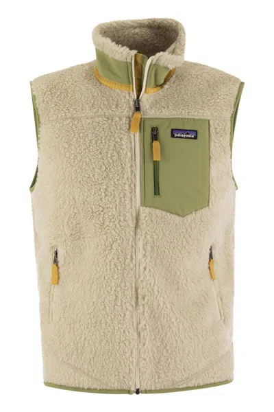 Patagonia Mens Classic Retro-x® Fleece Waistcoat In Natural