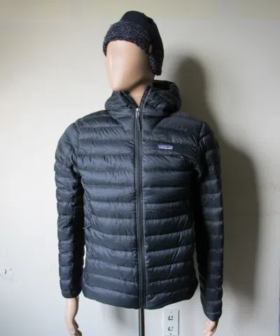 Pre-owned Patagonia Men's Down Sweater Hoody Jacket Super Warm Winter Down Coat Black