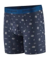 Patagonia Floral-print Boxer Briefs In Blue