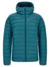 Patagonia Down Sweater Hoodie With 800-fill Goose Down And Adjustable Hood In Blue