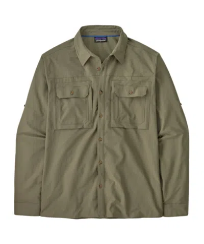 Patagonia Men's Long-sleeved Self-guided Sun Shirt In Green