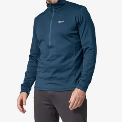 Patagonia Men's R1 Daily Zip-neck Jacket In Lagom Blue - Tidepool Blue X-dye