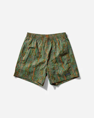 Patagonia Men S Funhoggers 6 Inch Shorts Quilty Fitz / Heartleaf In Green