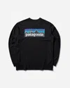 Patagonia Men S P-6 Logo Responsibili Longsleeve T-shirt In Black