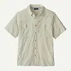 Patagonia Men's Short-sleeved Self-guided Sun Shirt In North Fork Crisp Grey In Multi