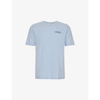 Patagonia Mens Steam Blue How To Heal Responsibili-tee Recycled-polyester And Recycled-cotton-blend