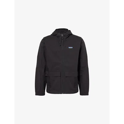 Patagonia Mens Brand-patch Hood Regular-fit Cotton-blend Jacket Black