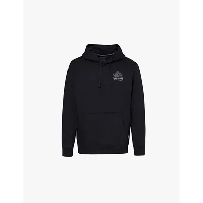 Patagonia Mens Black Chouinard Crest Uprisal Regular-fit Recycled-polyester And Recycled-cotton-blend Hoody